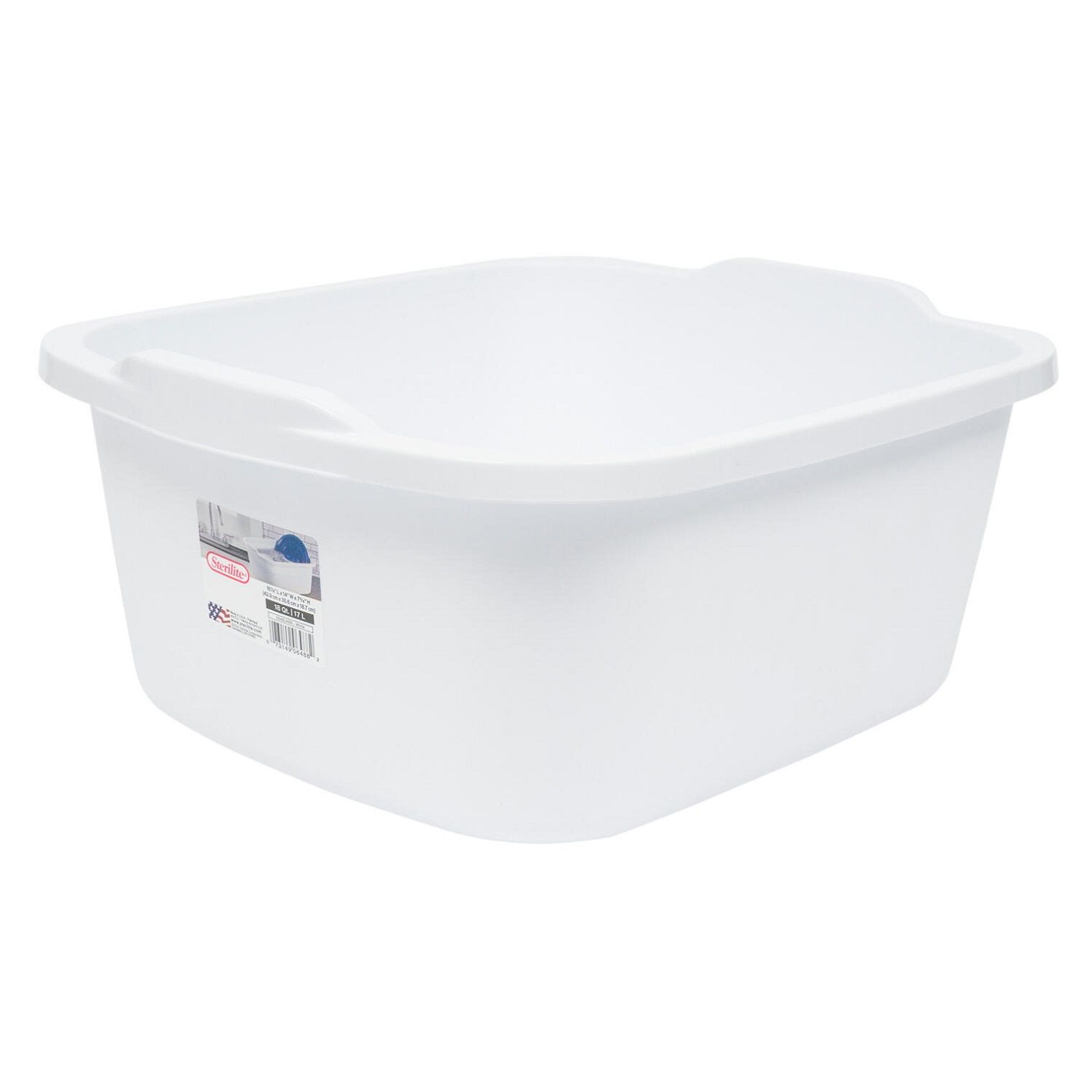 Sterlite Dishpan 18qt White Plastic (764-06488006E)