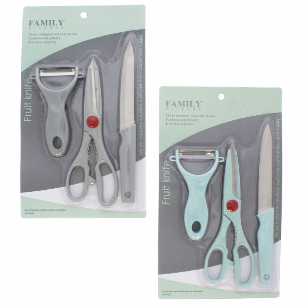 Family Kitchen Knife Set 3pcs Assorted Colours (716-35846)