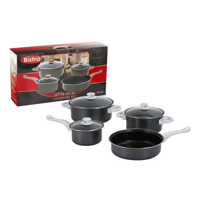 Bistro Saucepan Set Black 7pc (713-06235)
