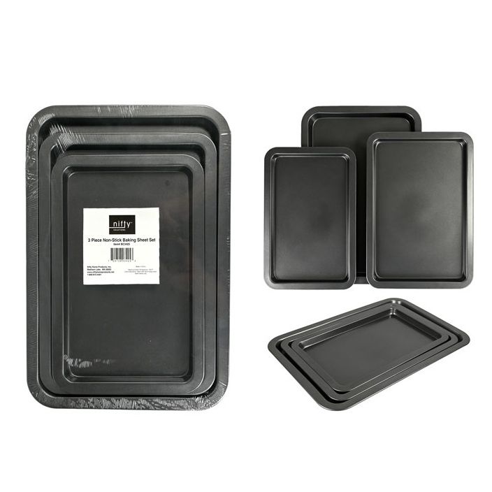 Nifty Solutions Baking Sheet Set Non Stick 3 pcs (BC3425)