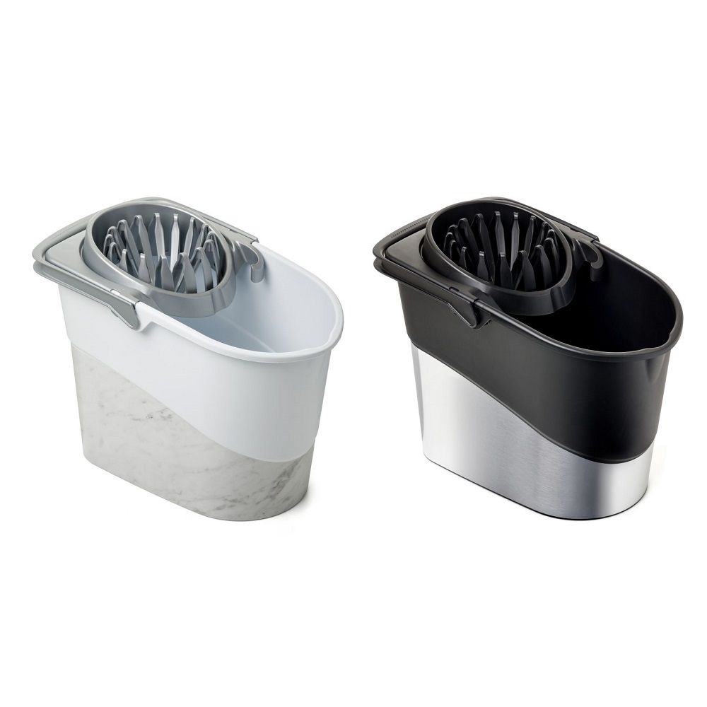 Tatay Spider Deco Mop Bucket Assorted Marble/Steel Grey
