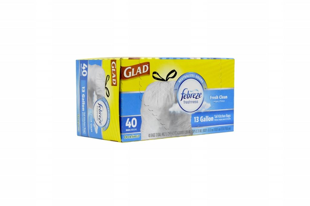 Glad Febreze OdorShield Tall Garbage Bags Drawstring 40pk (6185789)