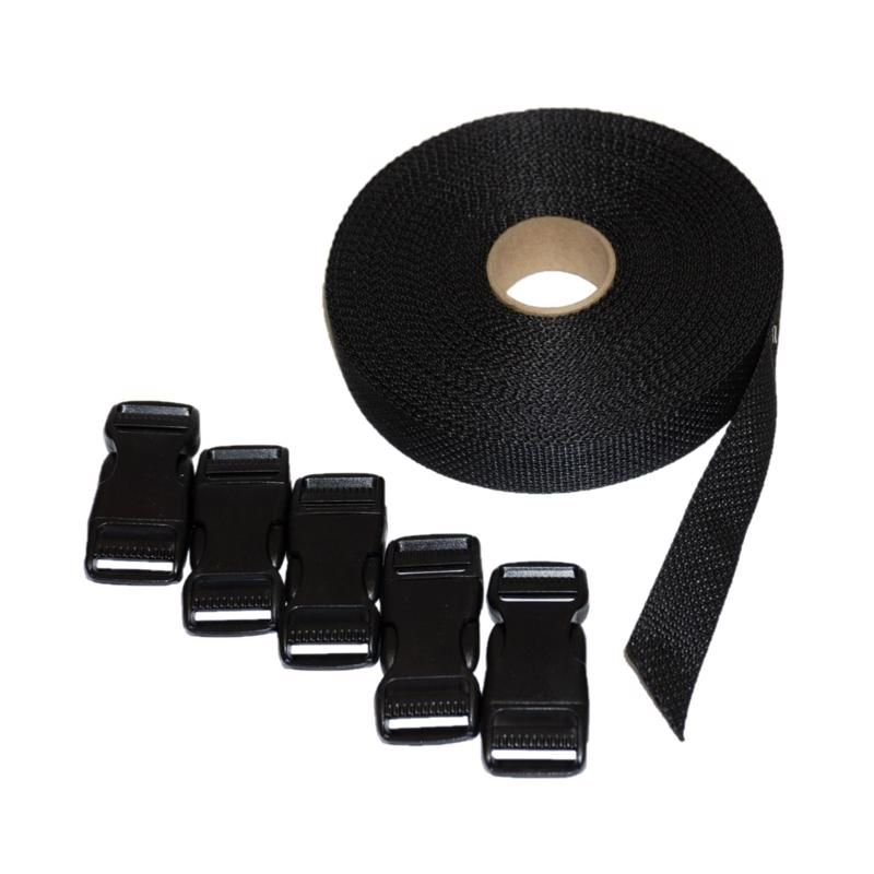 Bulk Strap 1 in. W X 51 ft. L Black Strap 167 lb
