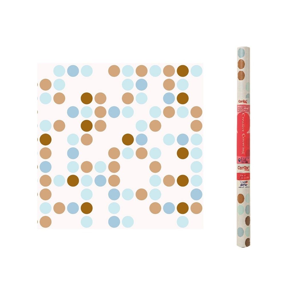 Contact Paper Blue Polka Dot 18in x 9ft
