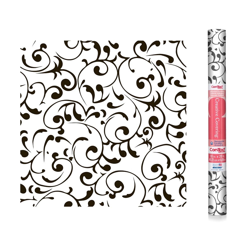 Contact Paper Virtu Black 18in x 9ft (6196737)