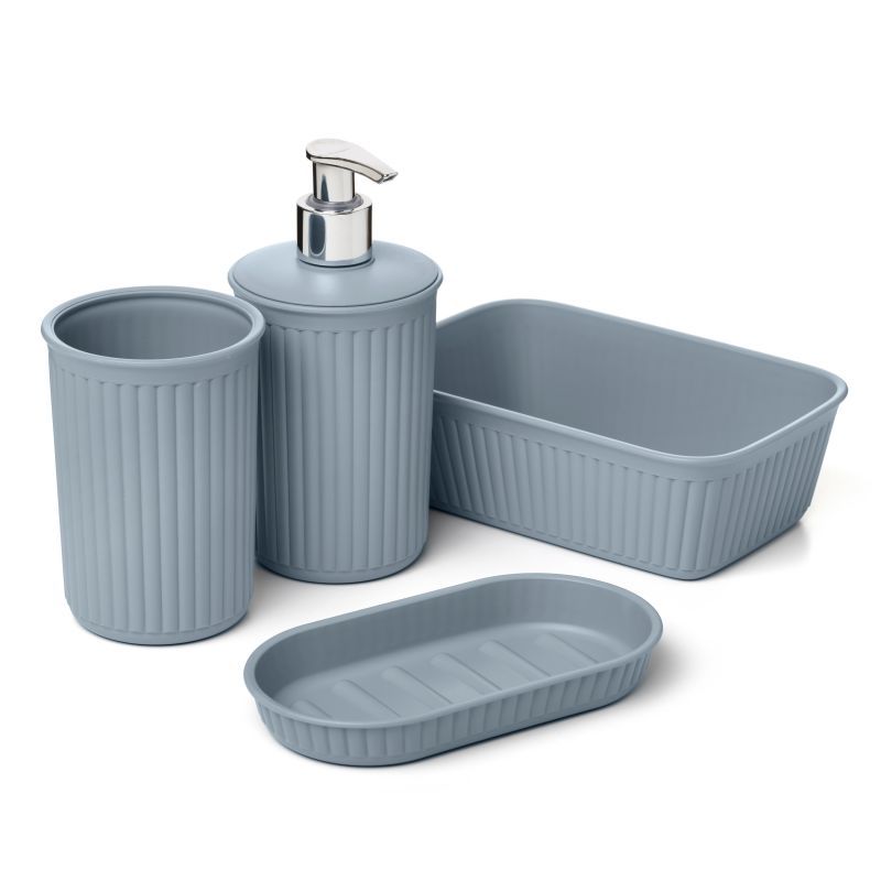 Tatay Bathroom Set Baobab Blue Mist 4pcs  (6391100)