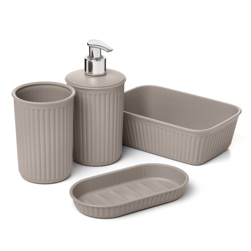 Tatay Bathroom Set Baobab Taupe 4pcs  (6391103)