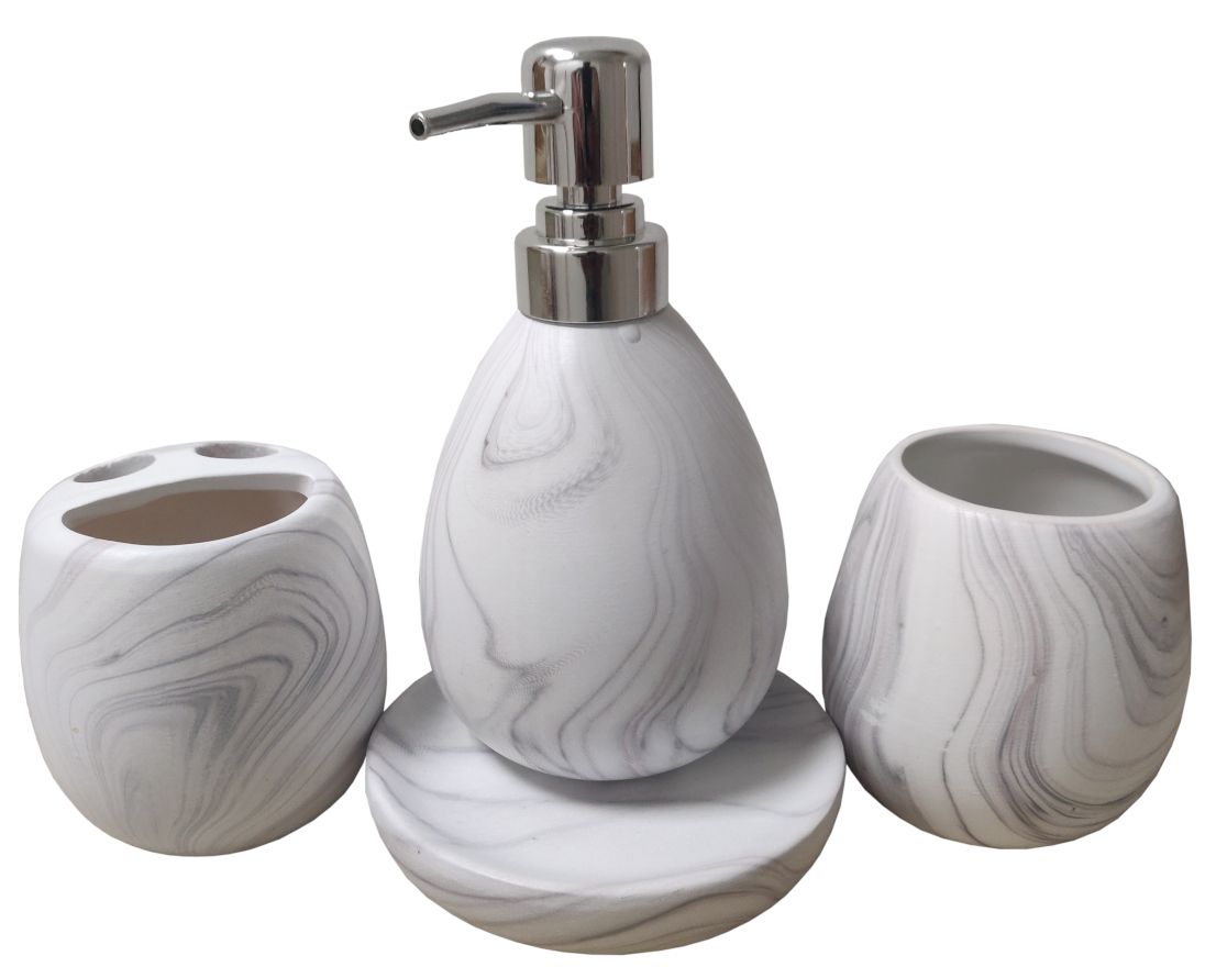 Bathroom Soap & Bath Set 4pc (734-35313)
