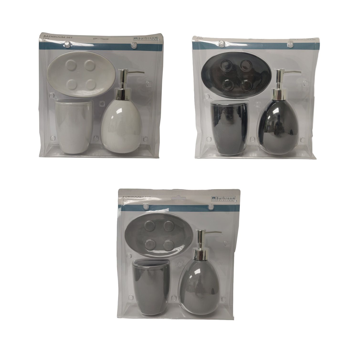 Bathroom Solutions Bathroom Set 3 pcs Assorted Colours (795600090)