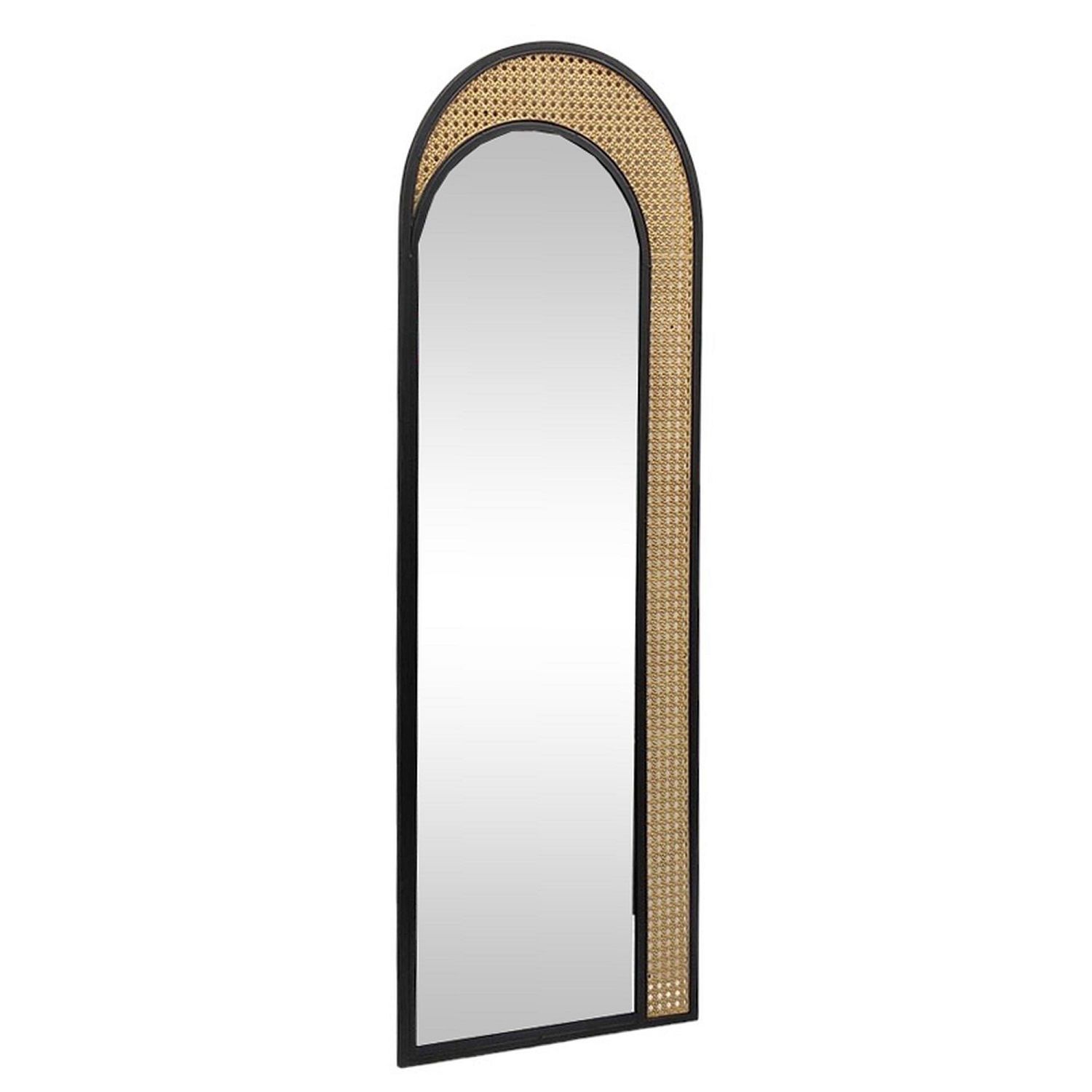 Mirror Metal Frame Black & Beige 15in x 43.25in (567-55069)