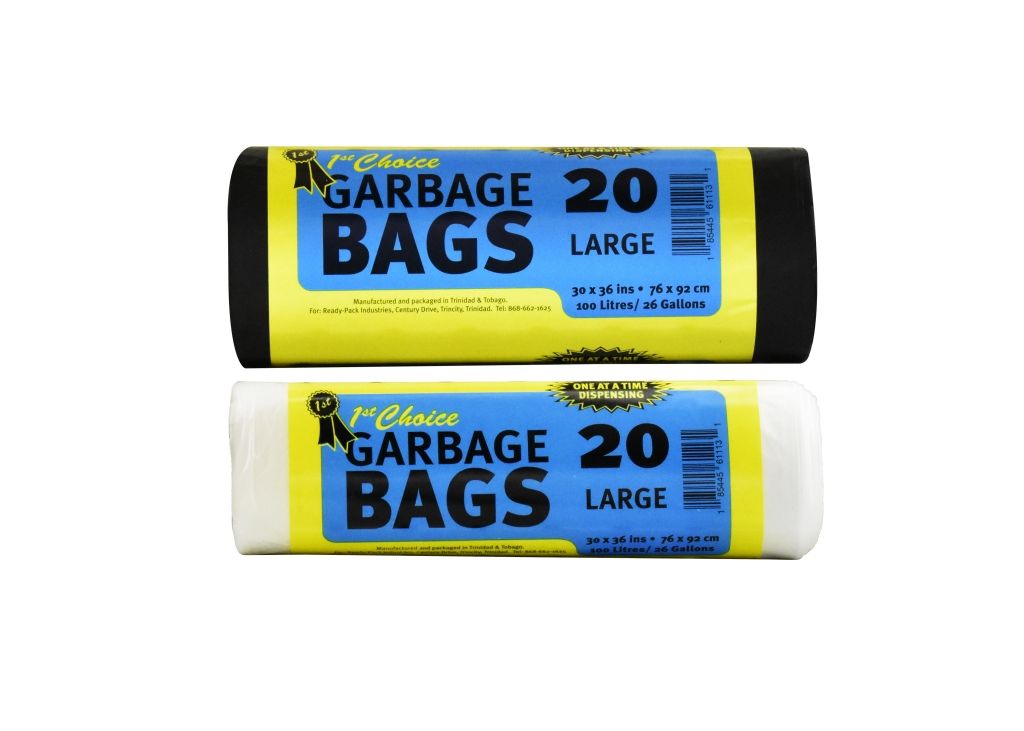 1st Choice Garbage Bags Large 30in x 36in 20pc