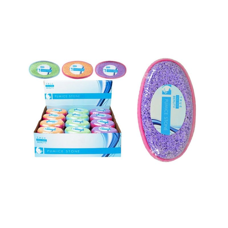 True Inline Beauty Pumice Stone with Grip Assorted