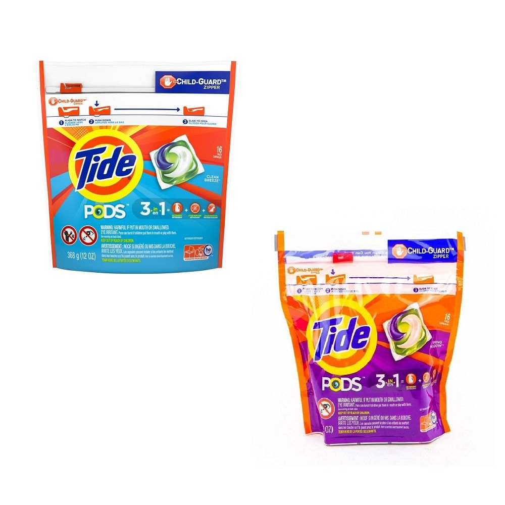 Tide Detergent Pods Clean Breeze / Spring Meadow 16pk (1309533)