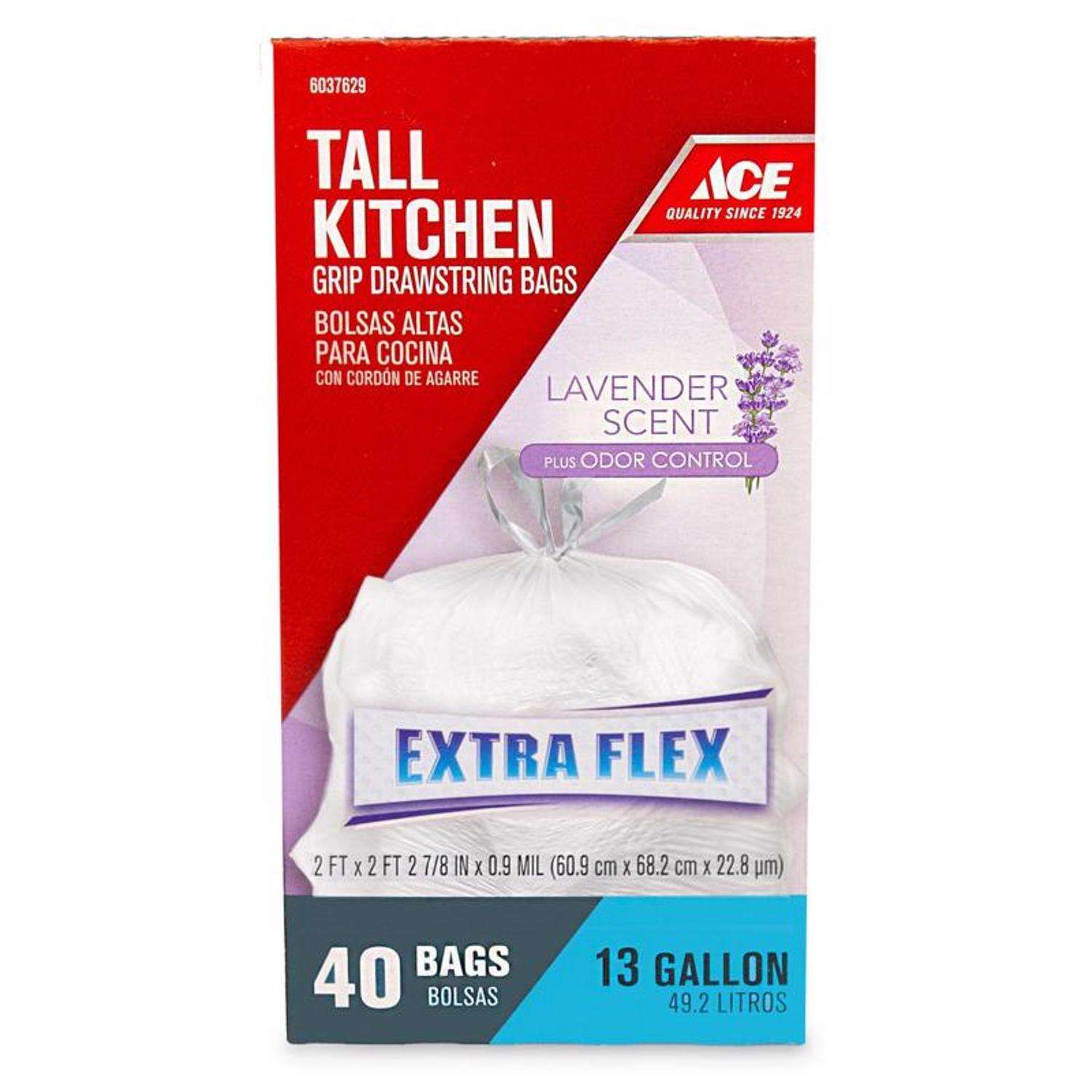 Ace Trash Bag with Drawstring 13 gal 40pc