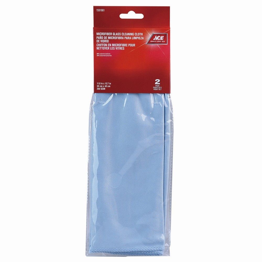 Ace Microfiber Glass Cleaning Cloth 2 pk (1591981)