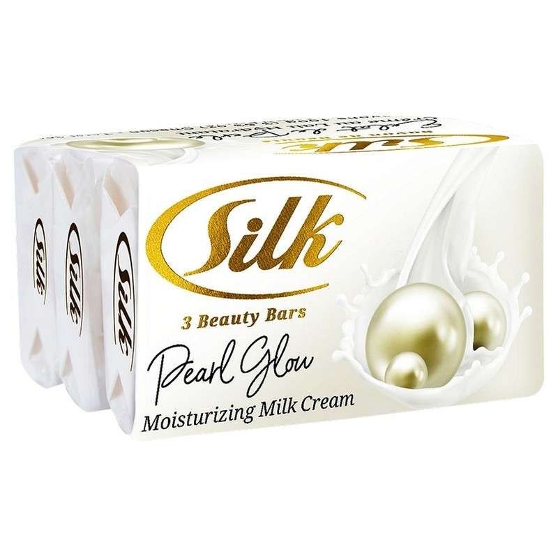Silk Soap Beauty Bar Pearl Glow Mosturizing Milk Cream 3 pk
