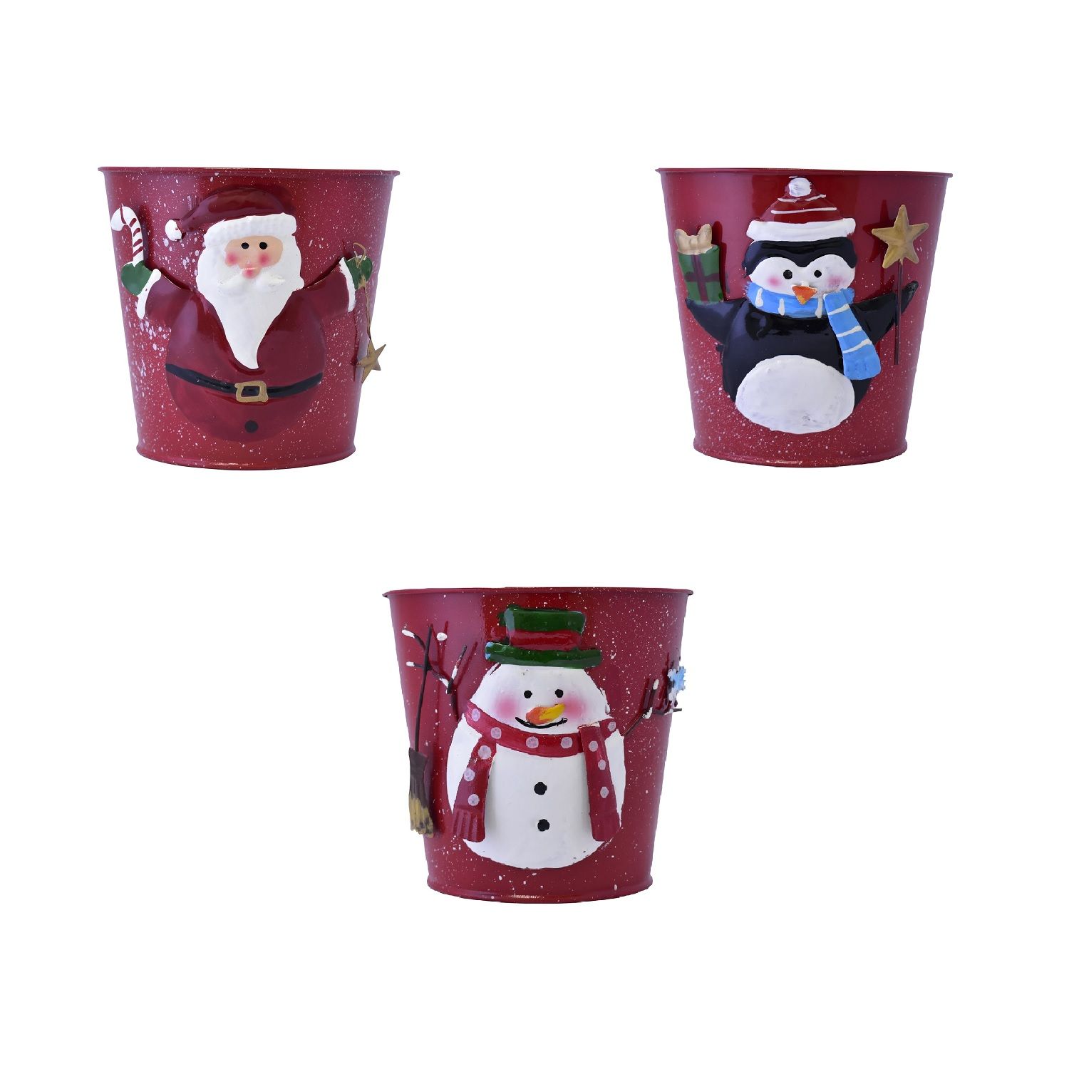 Pot Snowman / Penguin /Santa (201-0900042)