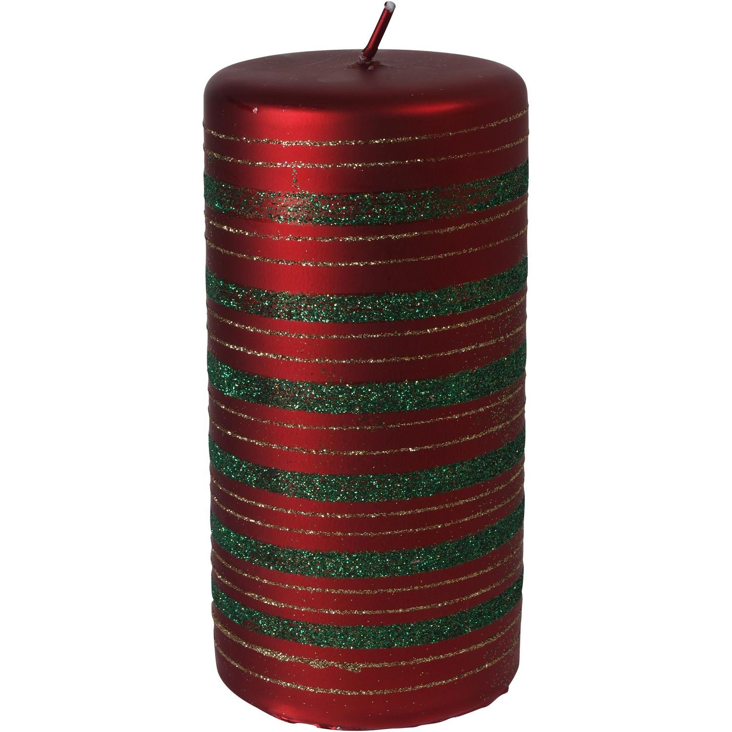 Santini Pillar Candle 3 x 6 Red / Green (200-6400359)