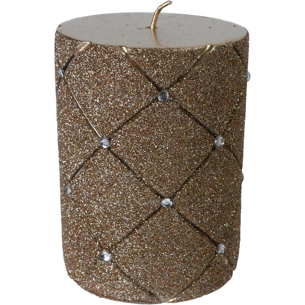 Santini Pillar Candle 3 x 4 Gold with Diamond (200-6400268)