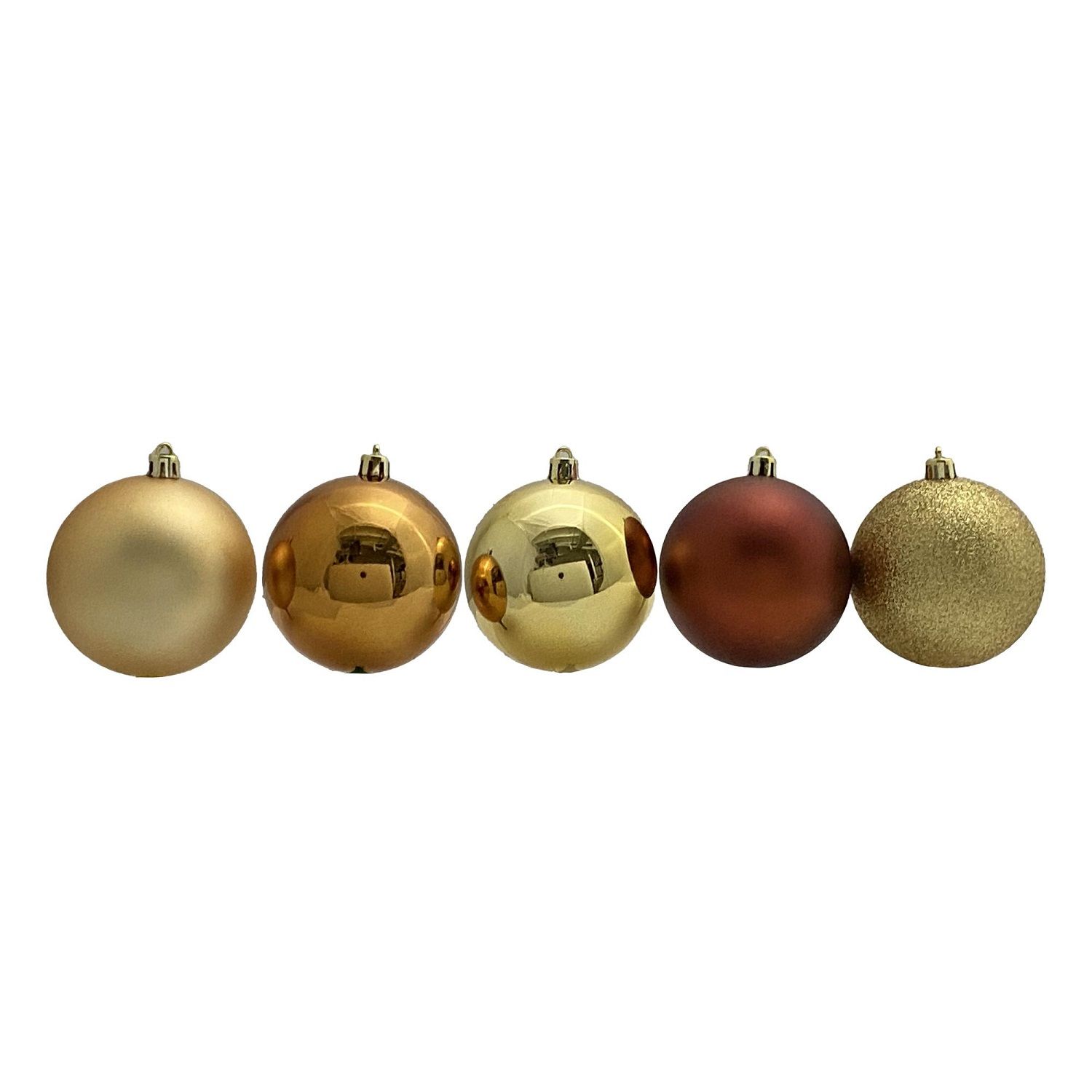 Christmas Ball Decorations Glittered Matte Shiny 6pc (130-9502065)
