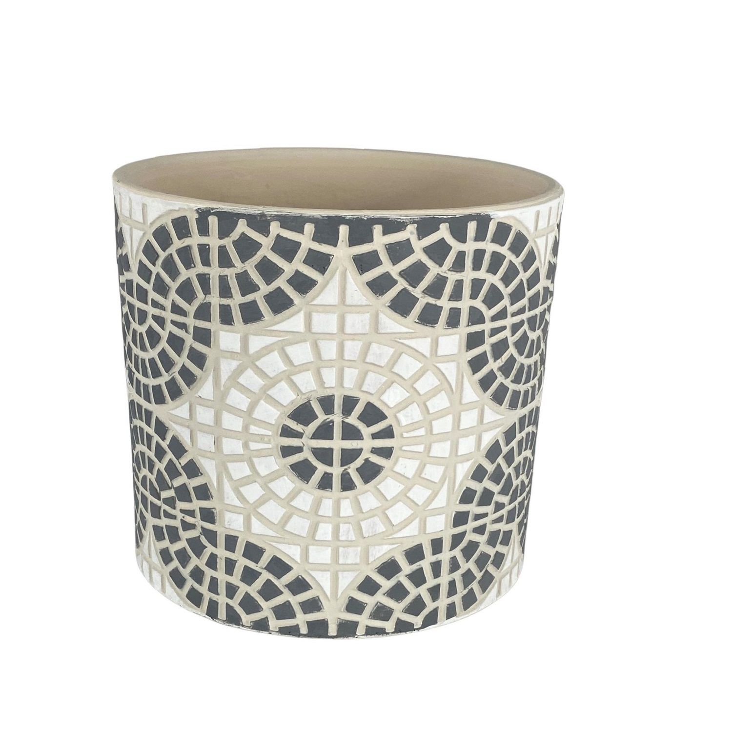 Concepts Life Terracotta Plant Pot Black and White