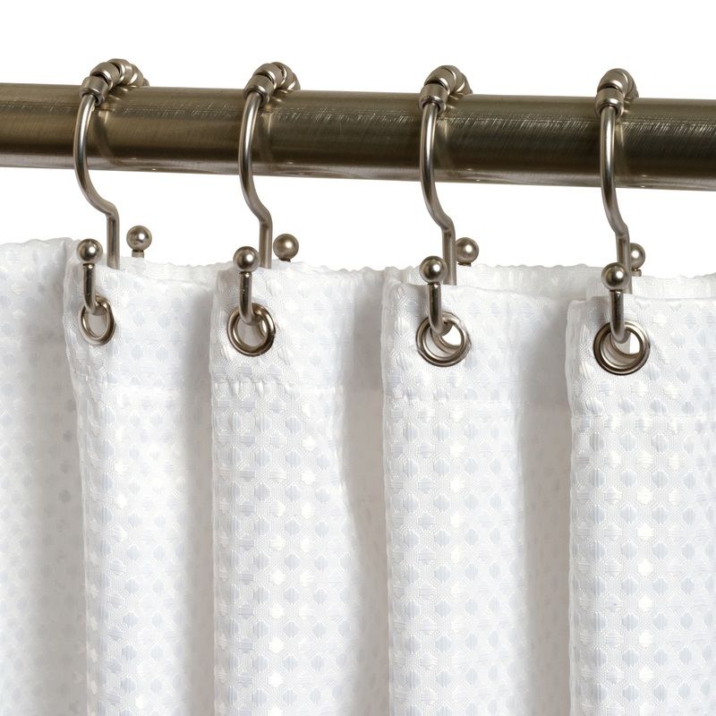 Zenna Home Shower Curtain Hook Brushed Nickel 12 Pcs