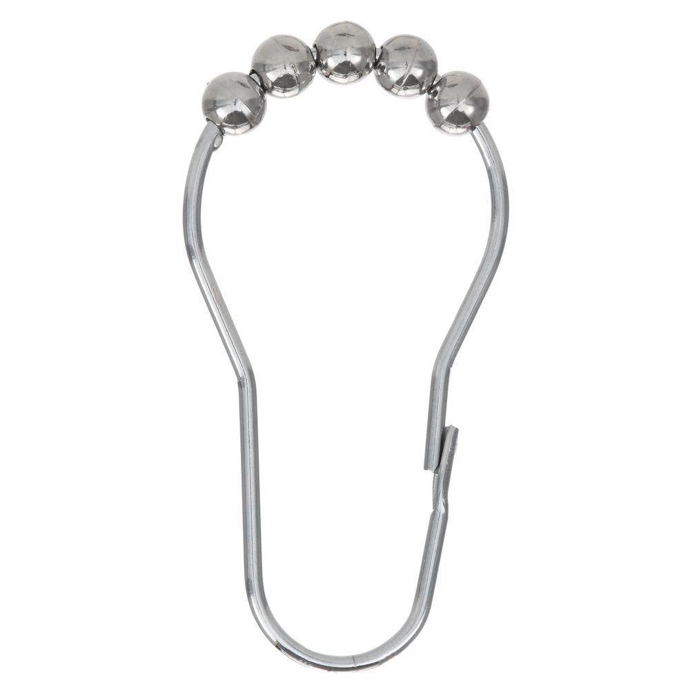 Roller Shower Curtain Rings Chrome 12pk (4393294)