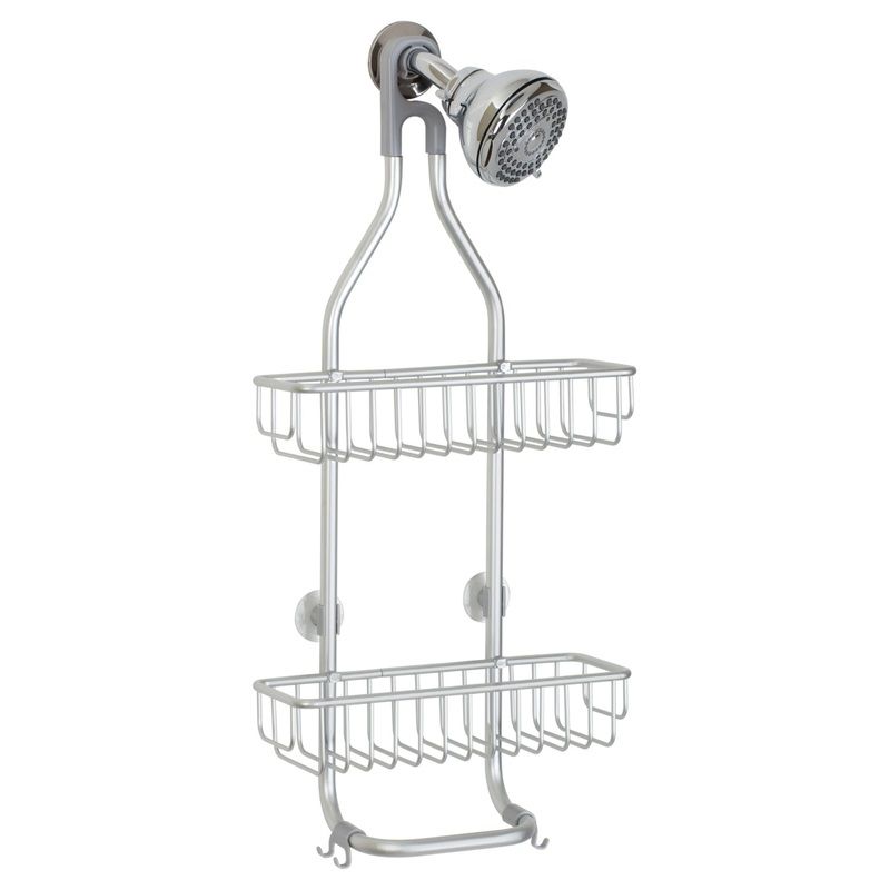 InterDesign Metro Silver Shower Caddy 26.5in x 12in