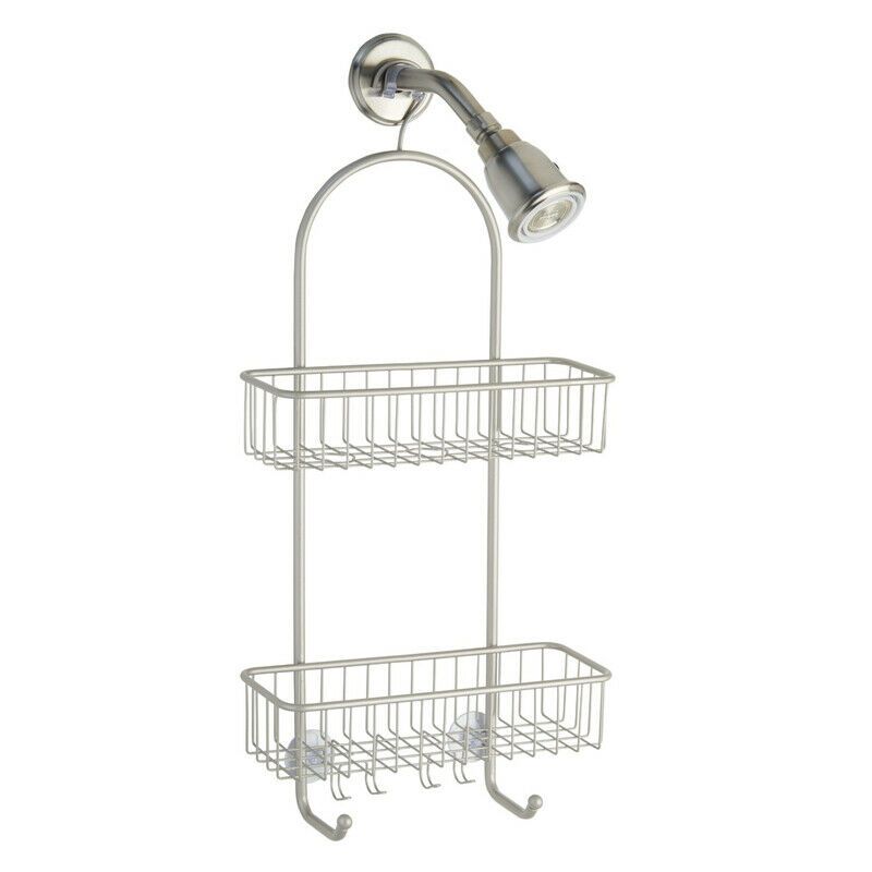 InterDesign Classico Satin Silver Shower Caddy 26x12 in.