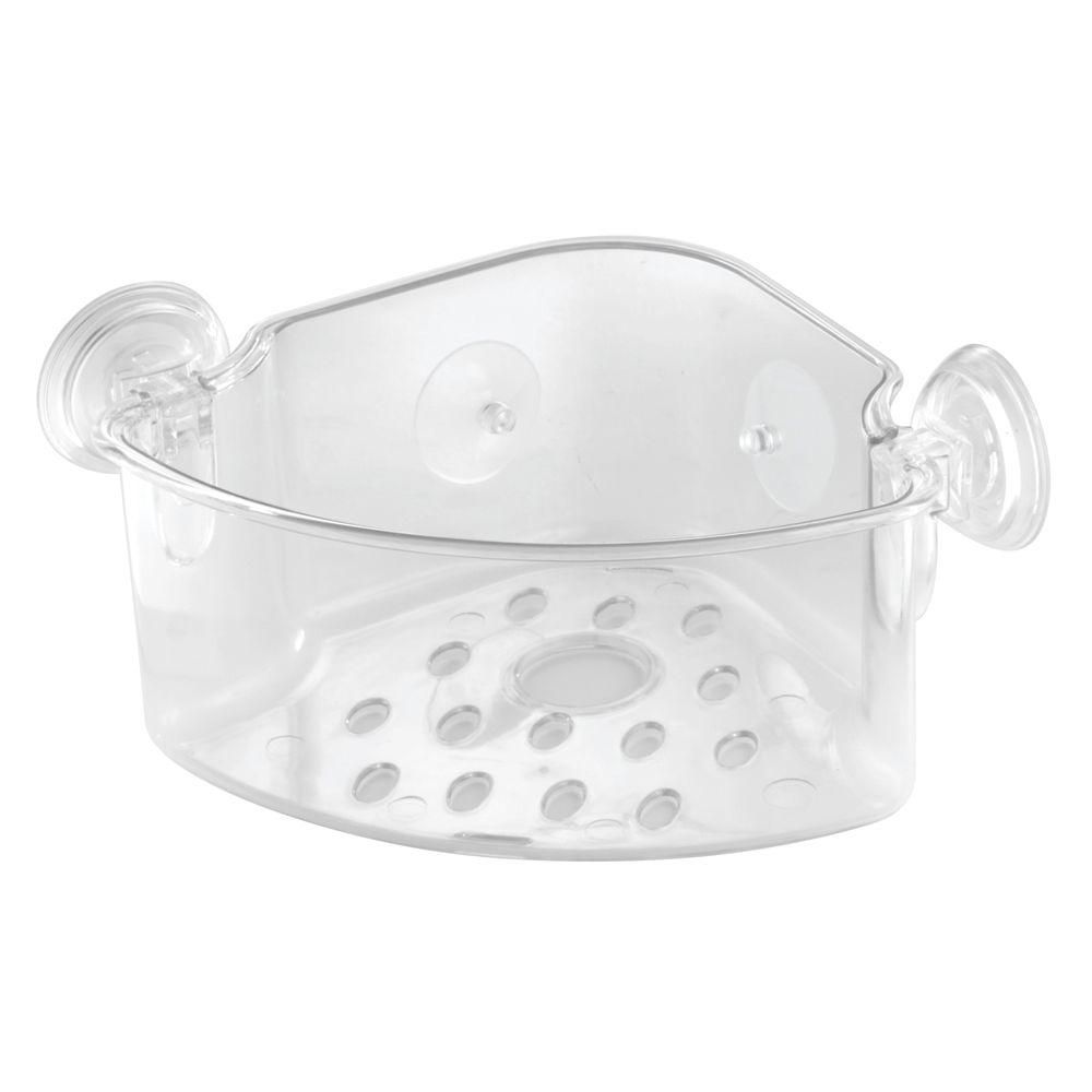 Power Lock Shower Corner Basket Plastic Clear (6405583)