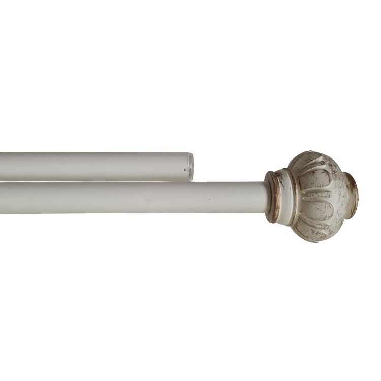 Deco Window Extendable Curtain Rod Set Double Scepter 44in - 108in