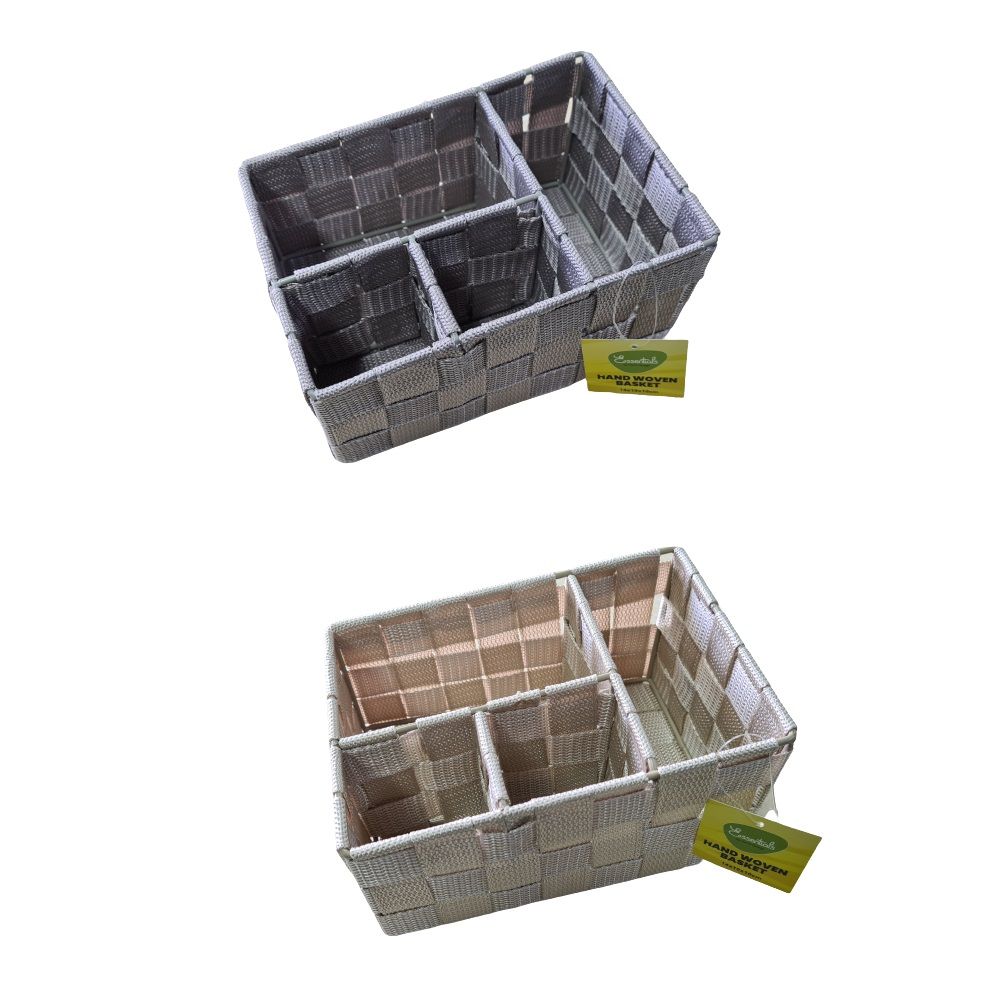 Essentials Hand Woven Basket  Assorted 14x19x10cm