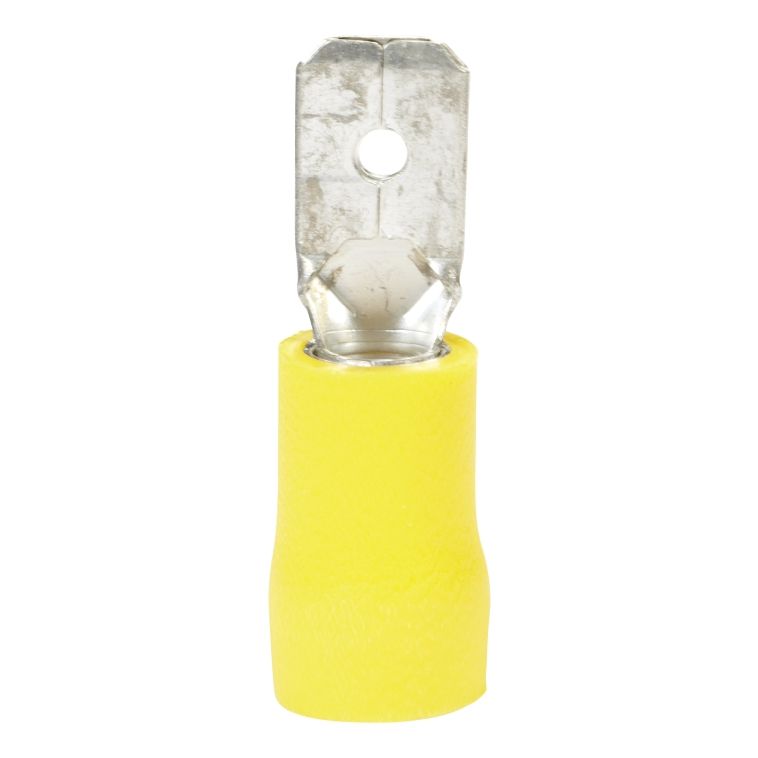 12-10 AWG Yellow Insulated Male Disconnect 8pc