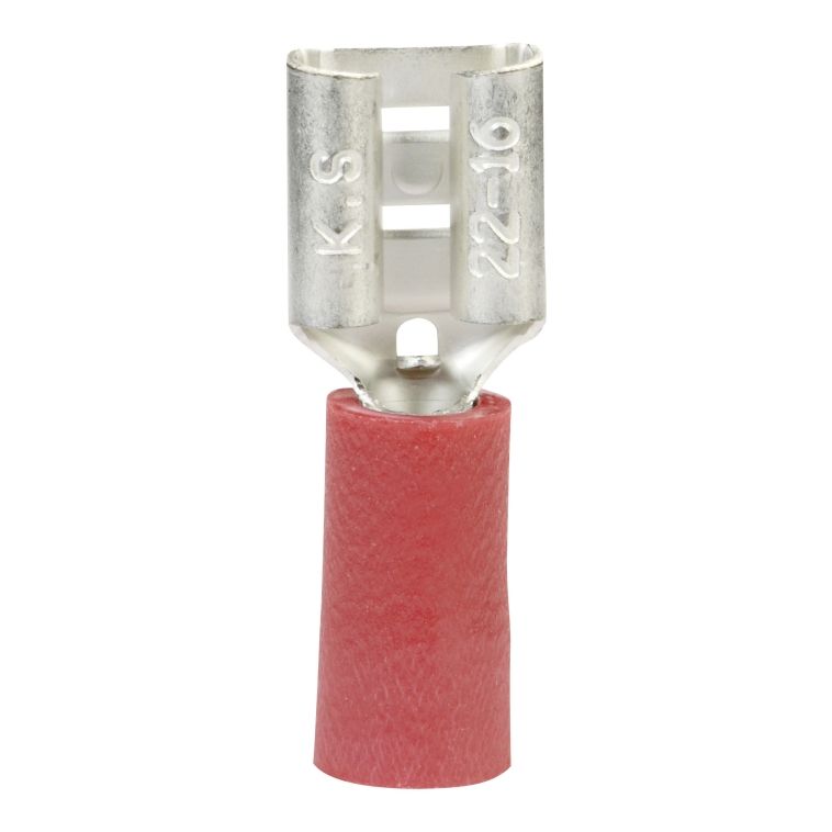 22-16 AWG Red Insulated Female Disconnect 10pc