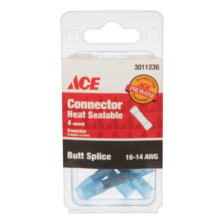 16-14 AWG Insulated Butt Connector 4pc