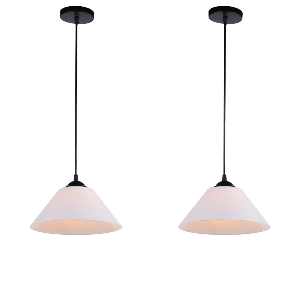 Home Delight Hanging Lamp White 2 pc (9079DUO-WH)