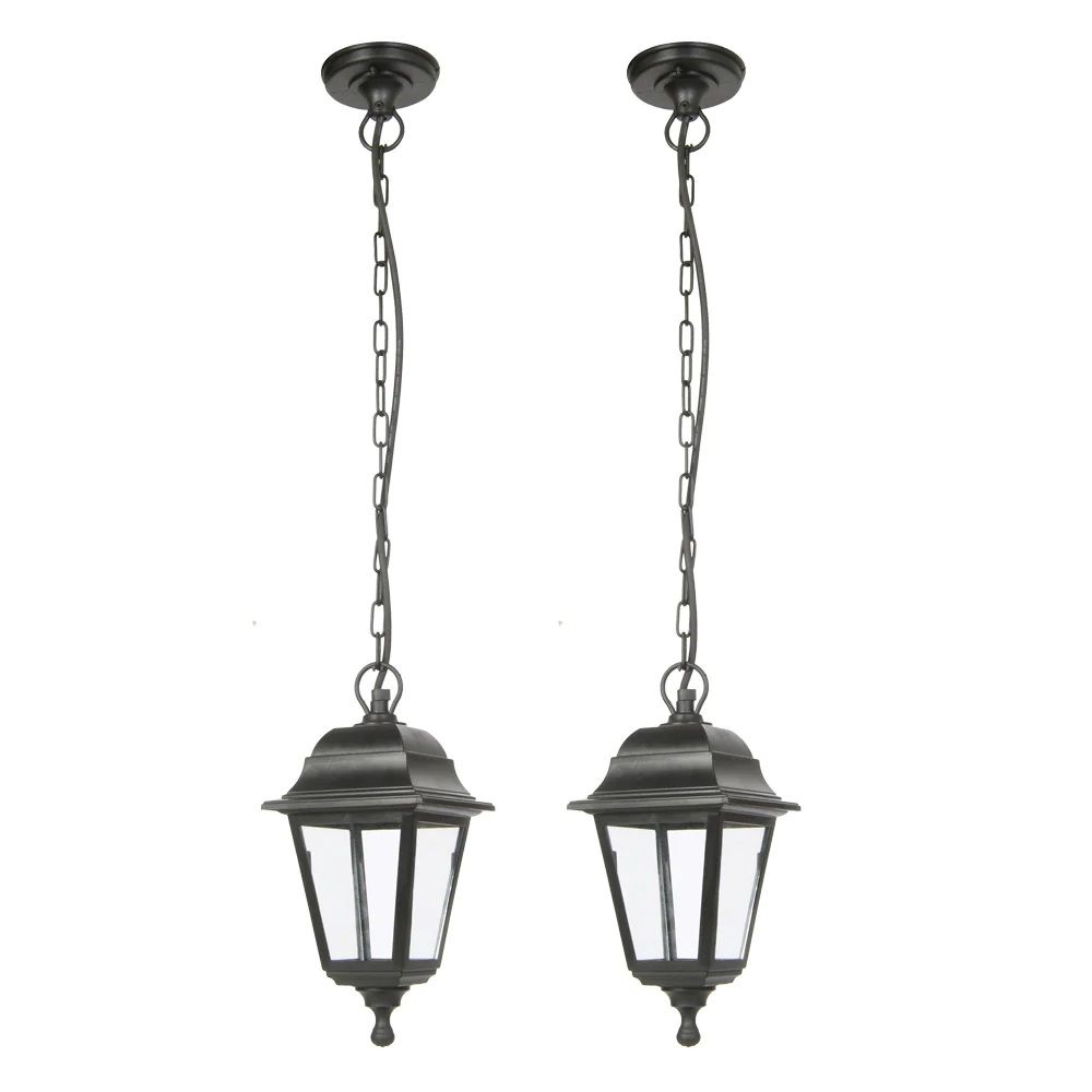 Genova Outdoor Hanging Lamp 2 pc (E058HBK-DUO)