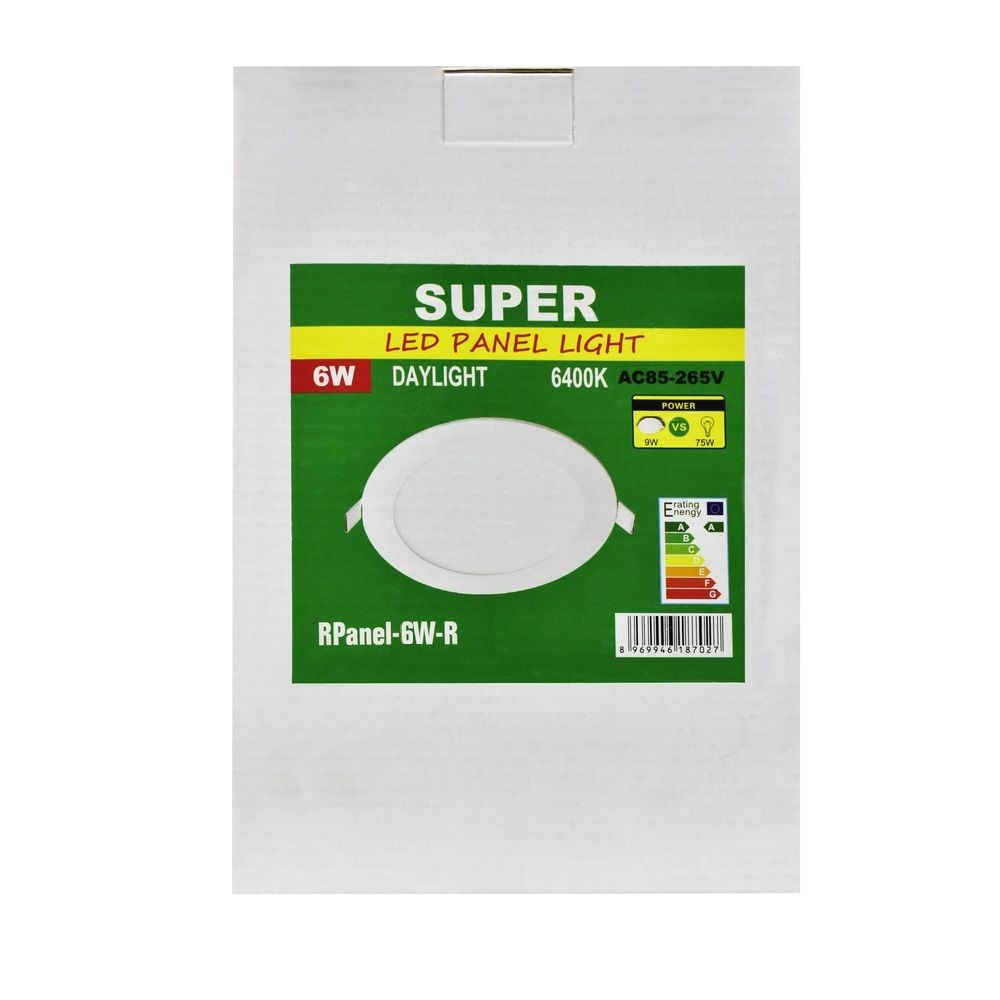 Super LED Panel Light White 6W