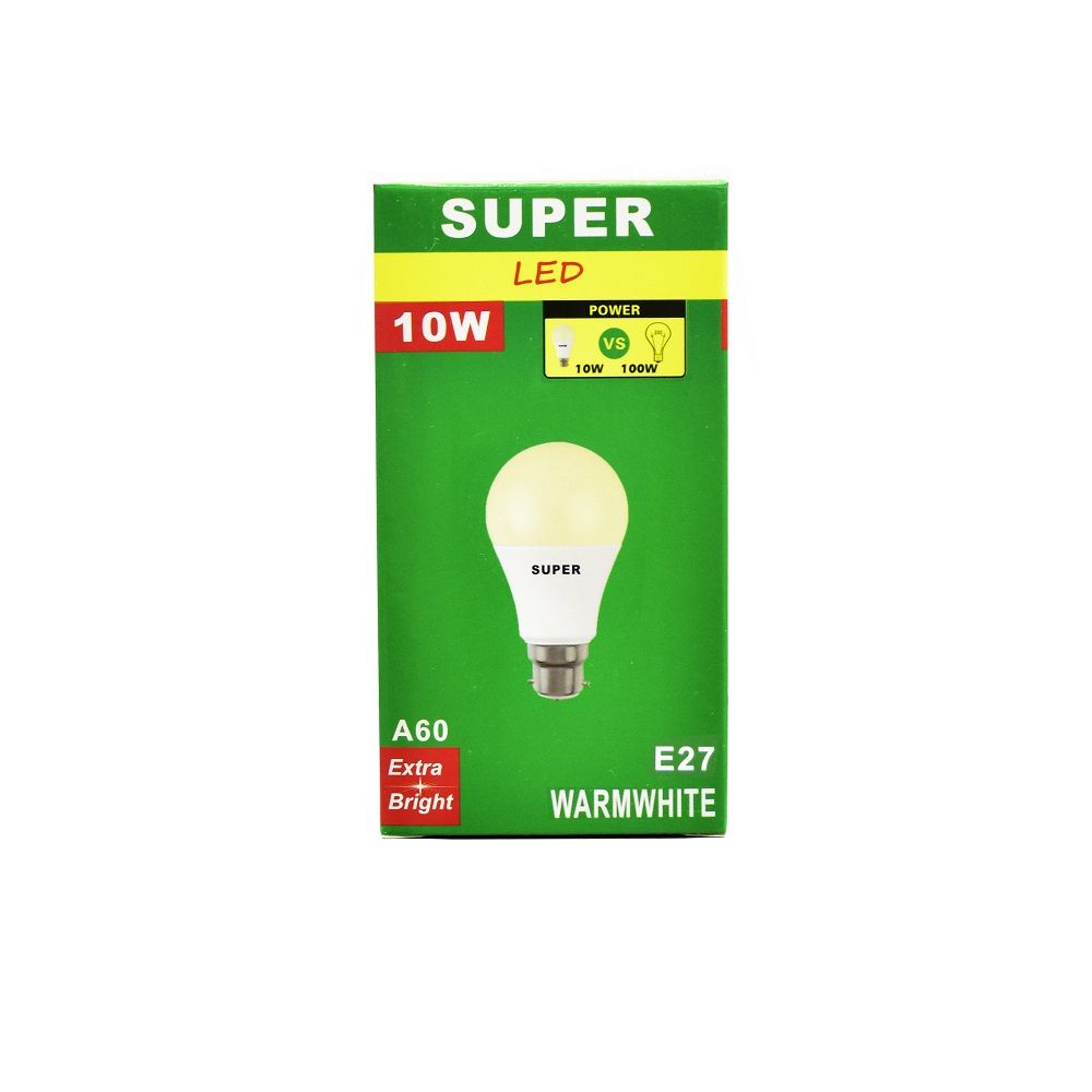 10W LED Bulb 3000k E27 Super
