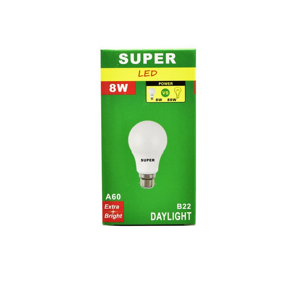 8W LED Bulb 6400k B22 Super