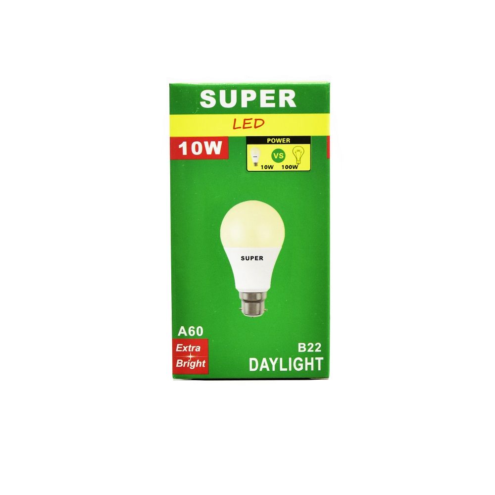 10W LED Bulb 6400k B22 Super