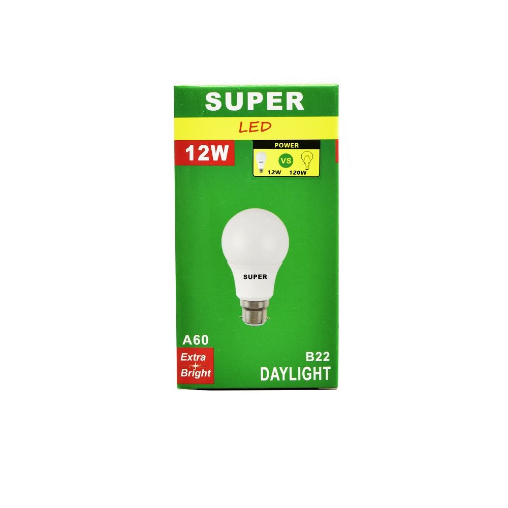 12W LED Bulb 6400k B22 Super