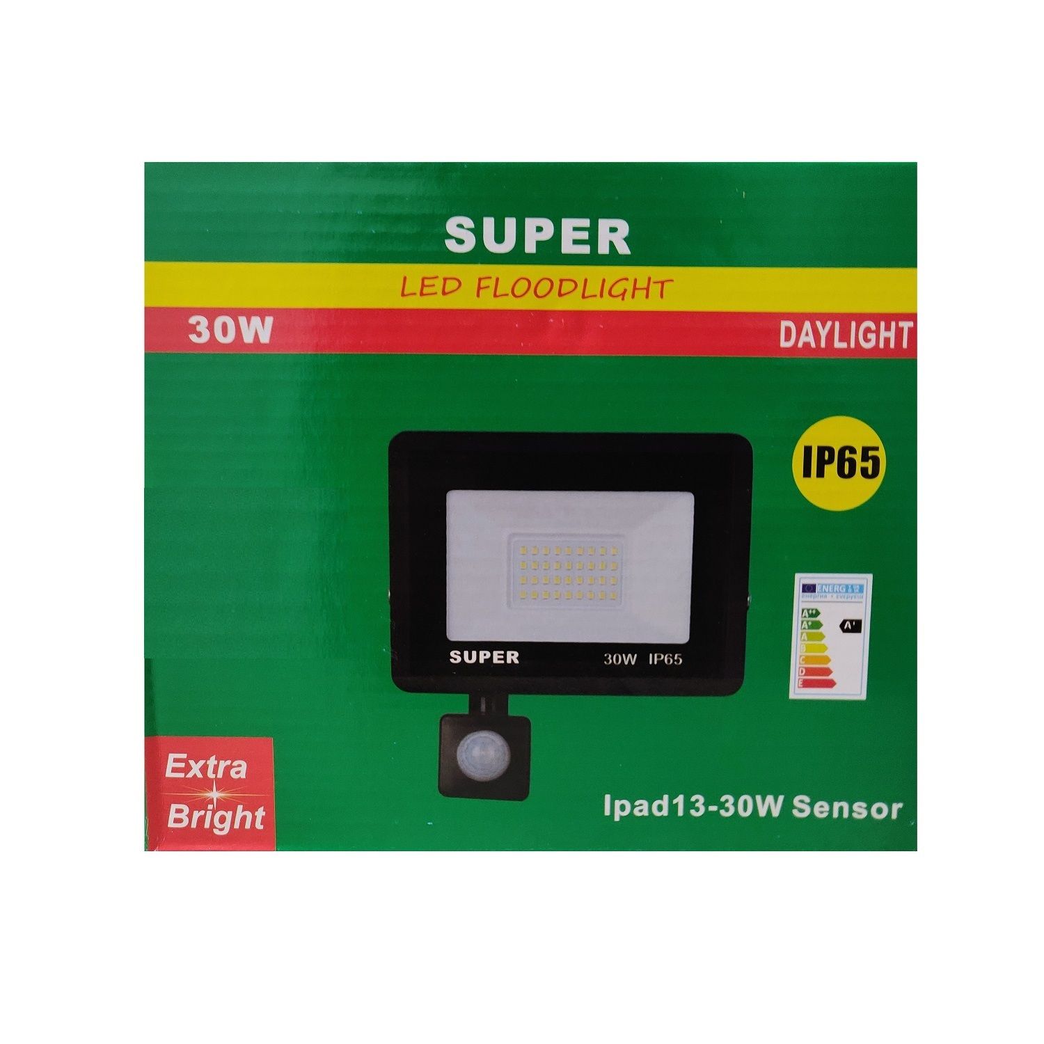 Super LED Floodlight 30W with Motion Sensor 6400K
