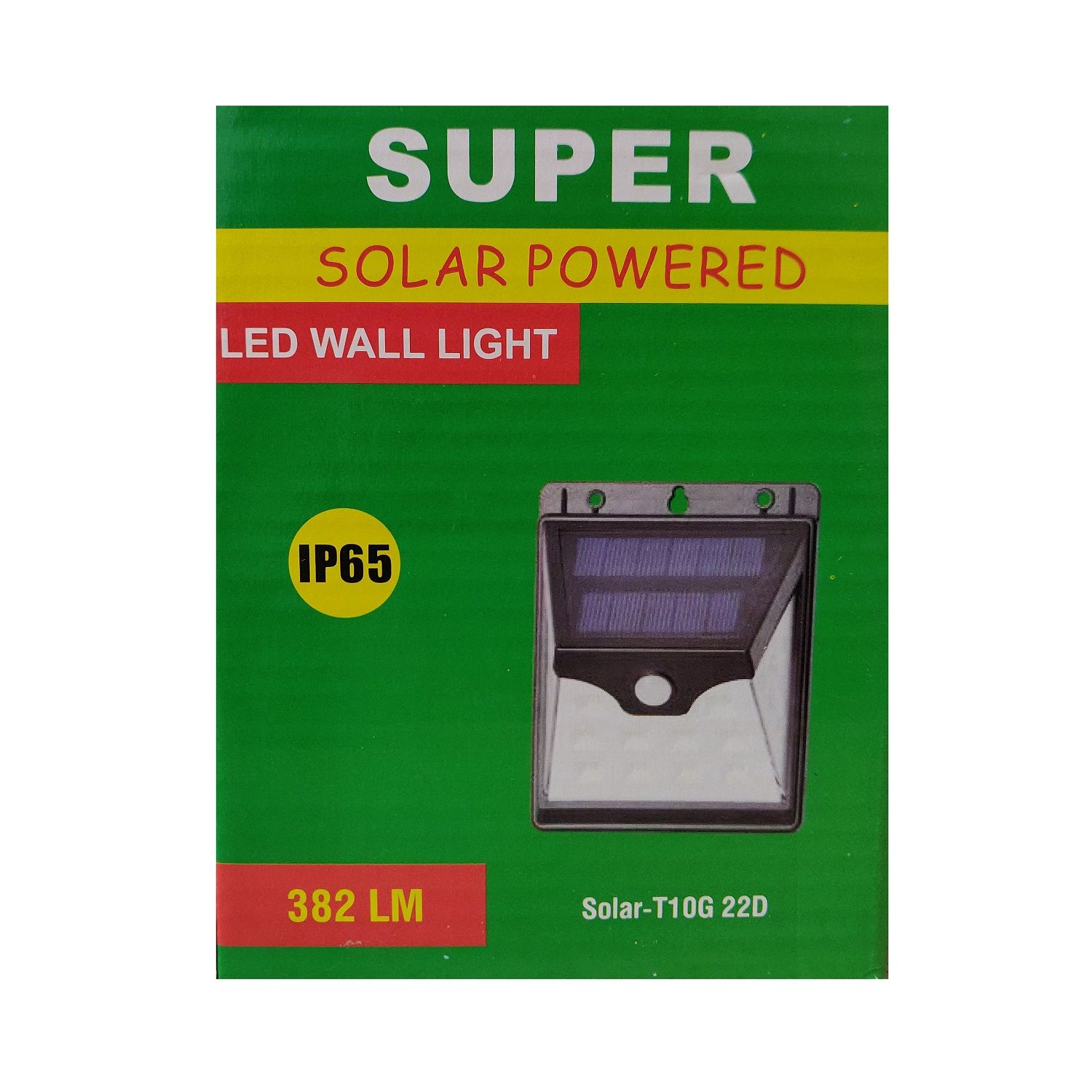 Super Solar LED Wall Light With Motion Sensor 382 Lumens