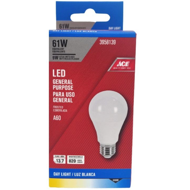 Ace Led Bulb Frosted A60 E27 9w (3958139)