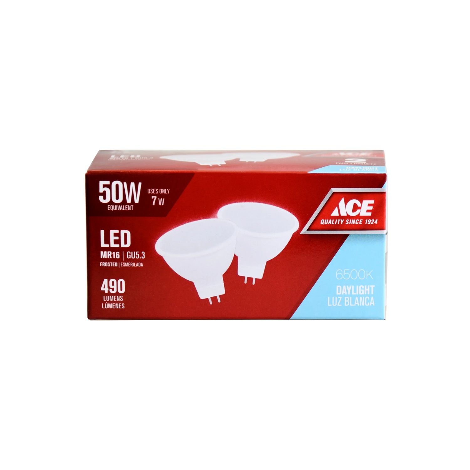 Ace LED Bulb Frosted Daylight MR16 GU5.3 7W 2pk (3012818)
