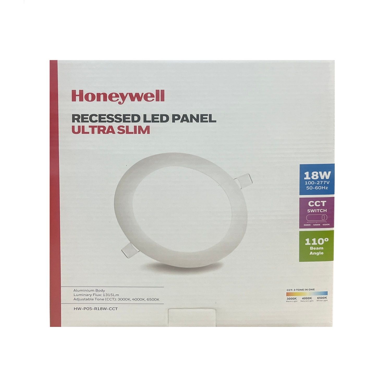 Honeywell LED Adjustable Tone Recessed Panel Light 18W (HW-P05-R18W-CCT)