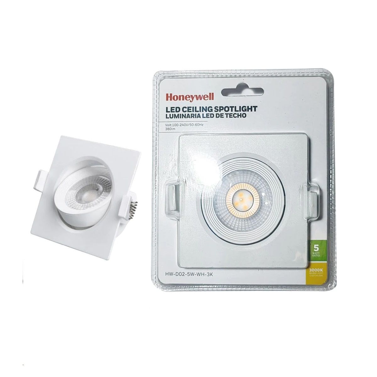 Honeywell LED Ceiling Spotlight Square 5W 3000K