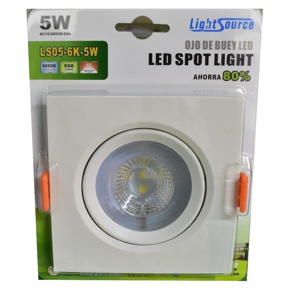 LED Panel Light Spotlight Square 5W 6500K