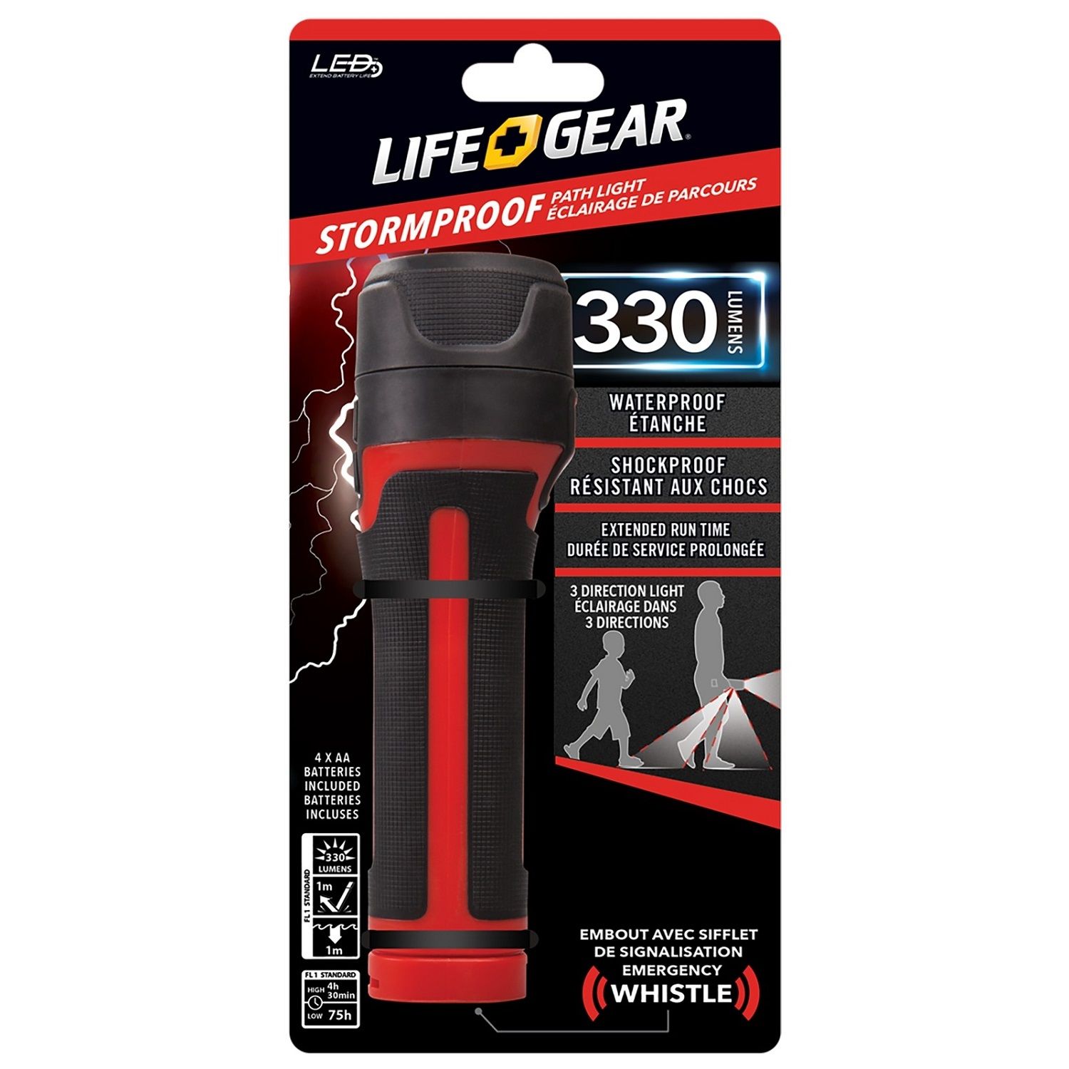 Life + Gear Storm Proof Path Flashlight 330 Lumens (3807195)